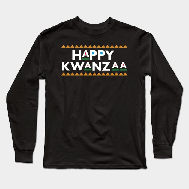 Happy Kwanzaa 90s Retro Long Sleeve T-Shirt by blackartmattersshop